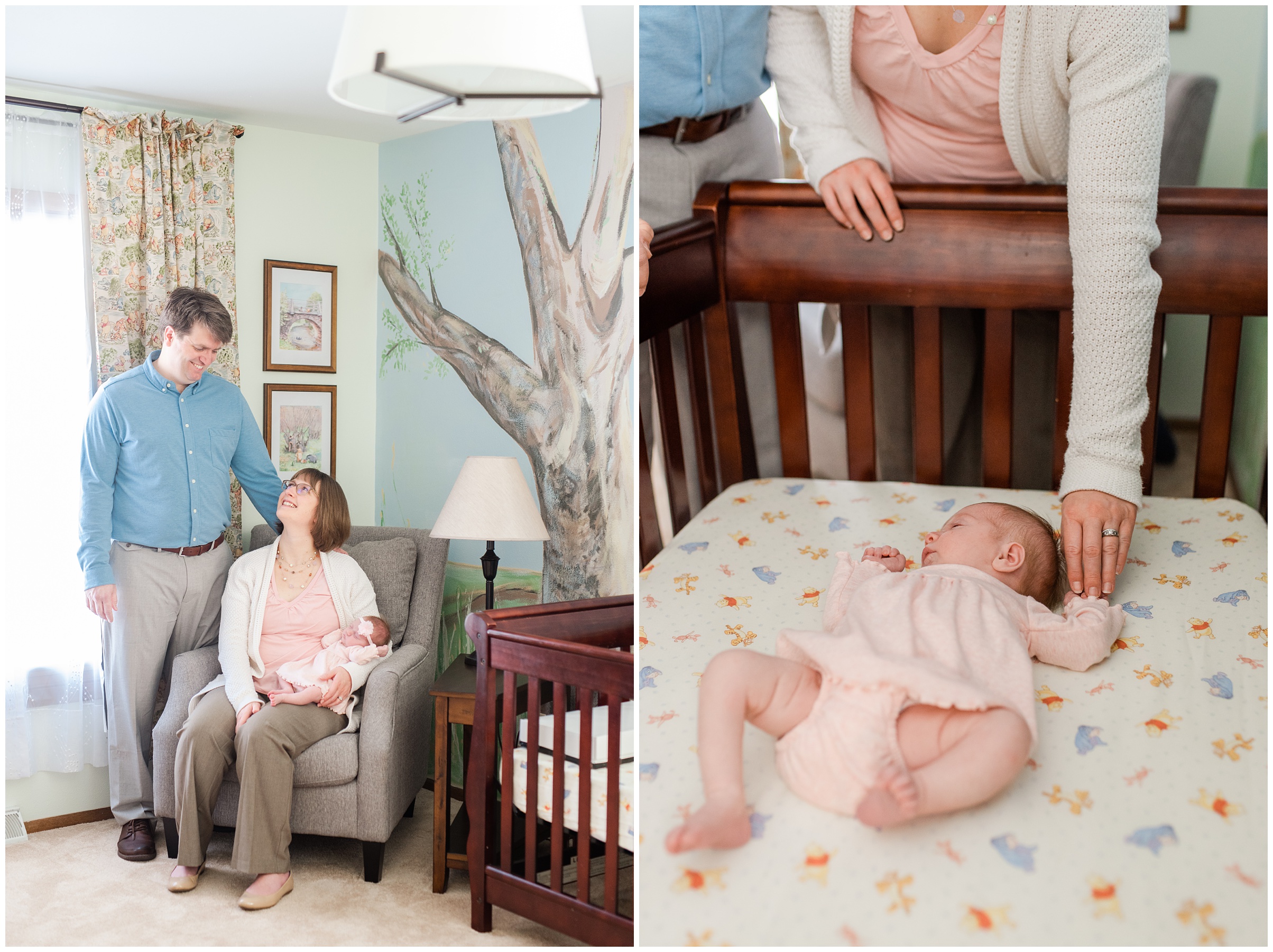 parents with baby nursery 