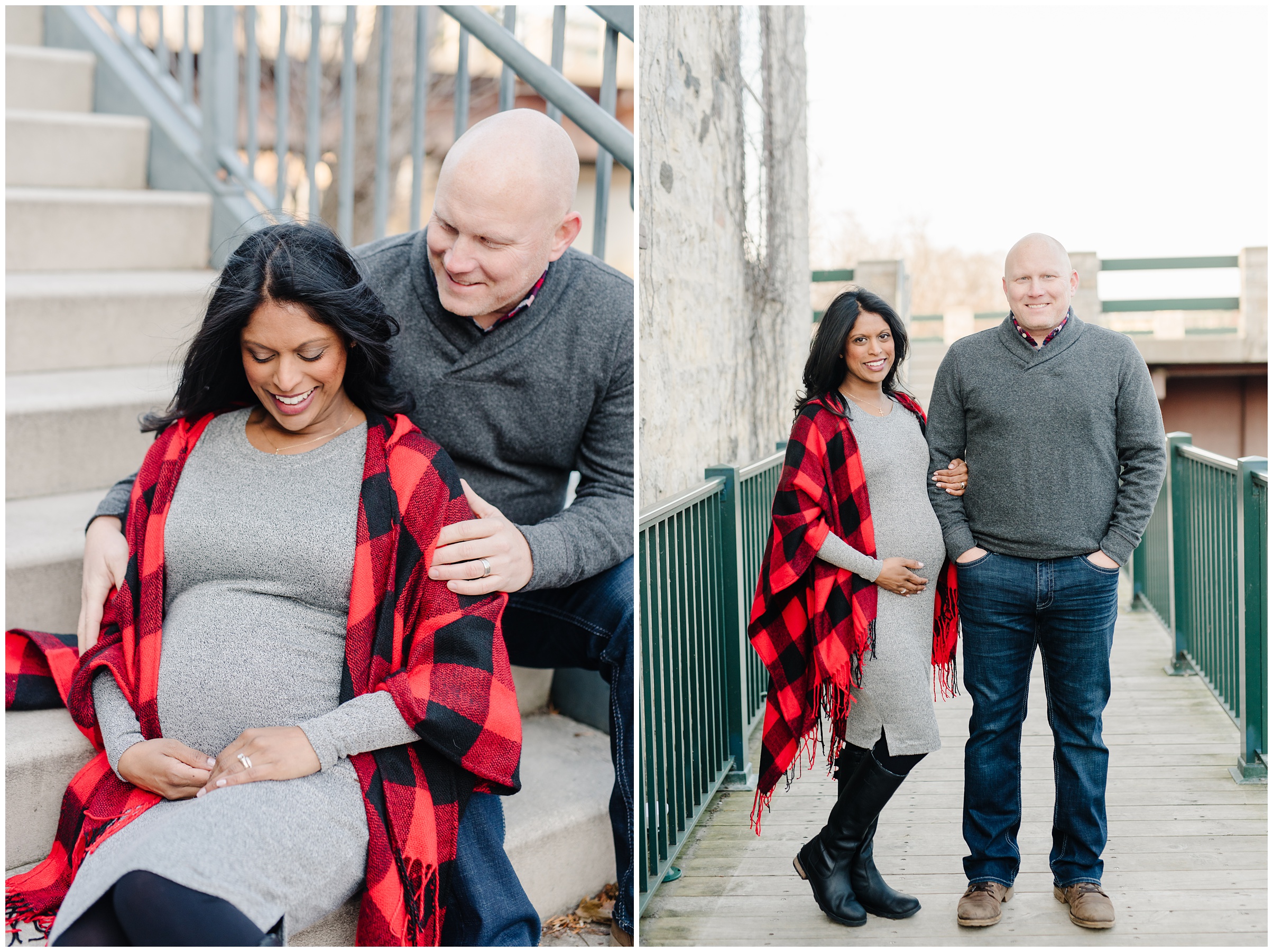 couple posing for maternity pictures