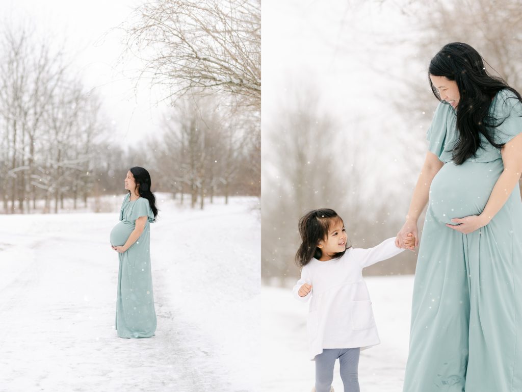 Milwaukee maternity session with mom and daughter
