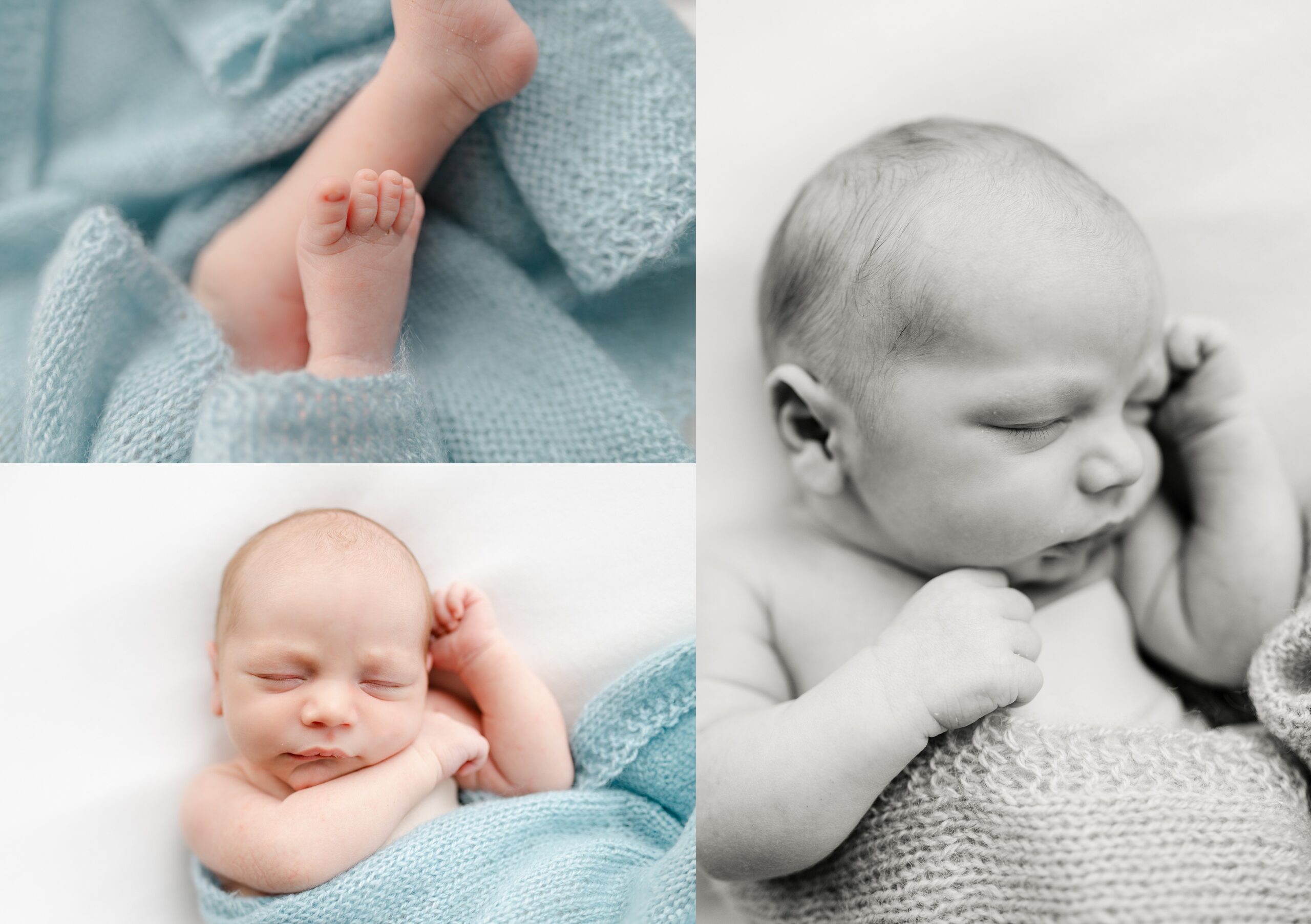 Baby laying on a posing beanbag during a milwaukee newborn photography session.