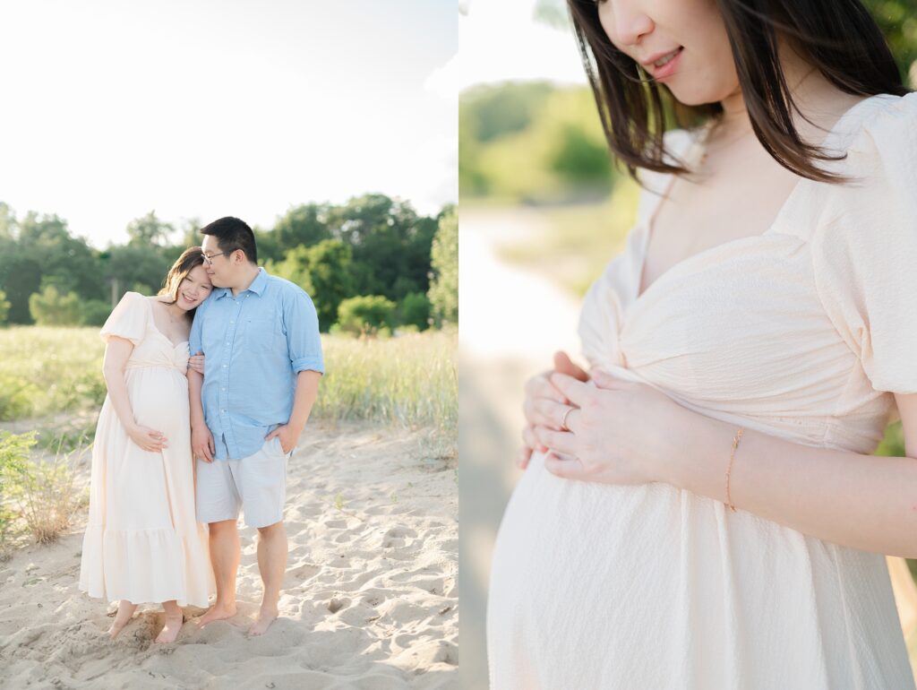 Milwaukee maternity session at Grant Park Beach by Abby Park Photography