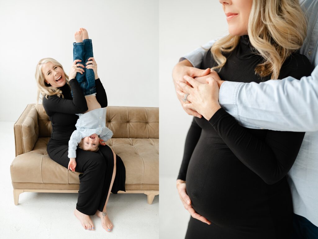 Studio maternity session in Milwaukee