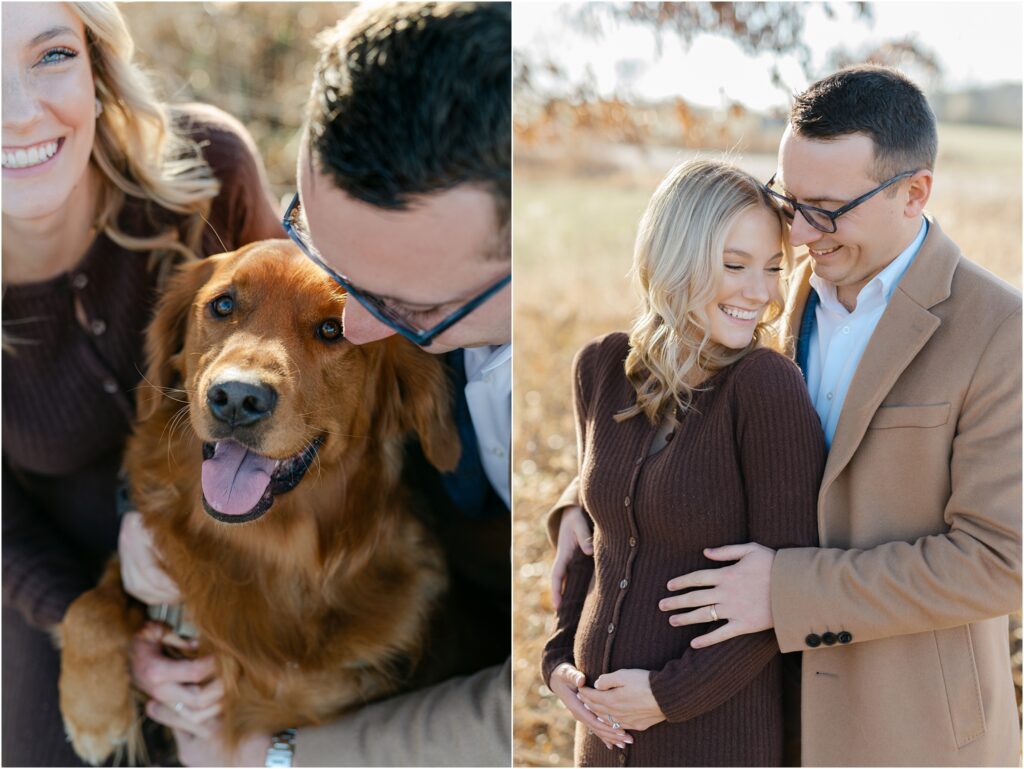 Outdoor winter maternity session at Retzer Nature Center with Abby Park Photography